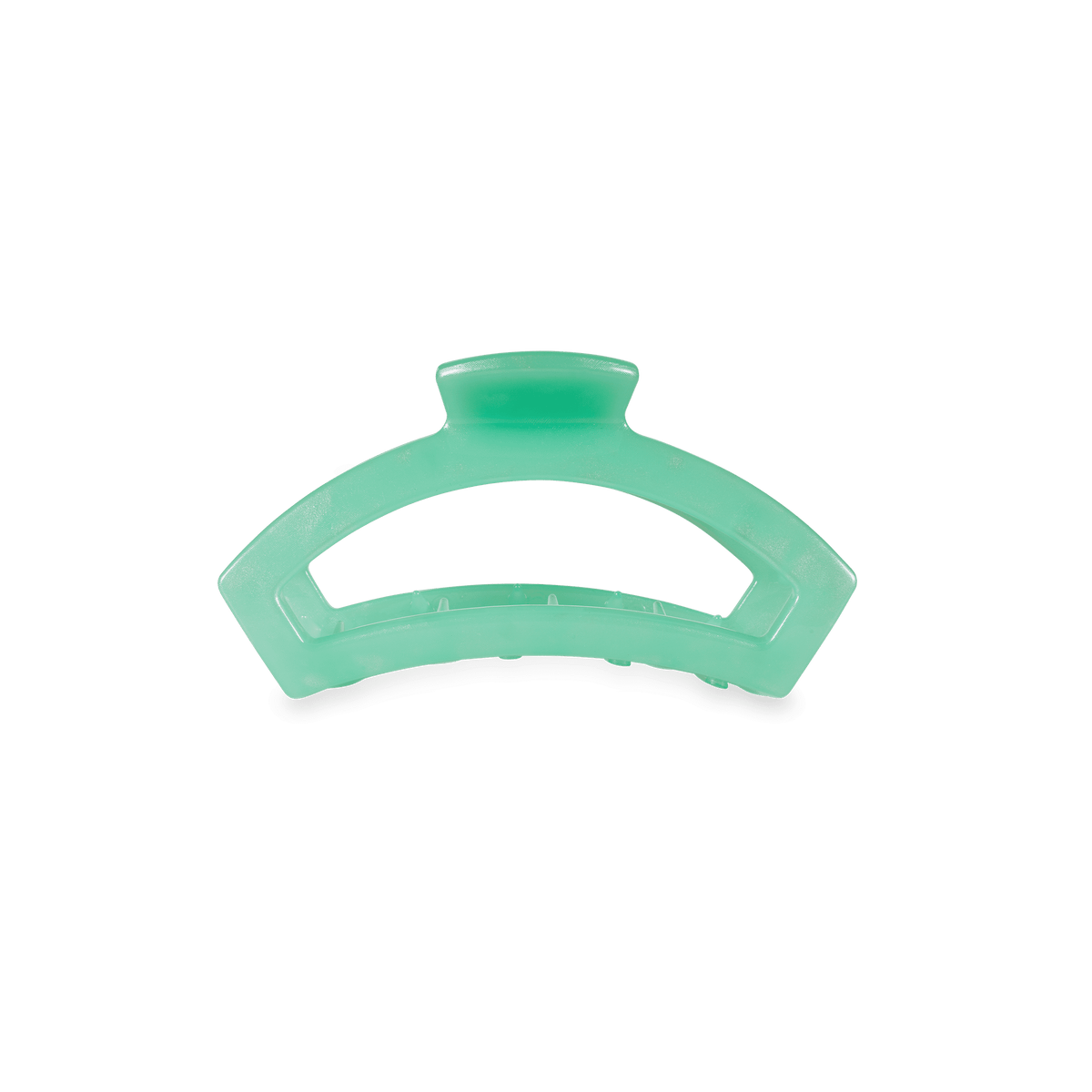 Tiny open claw hair clip in green, photo 2 of 4