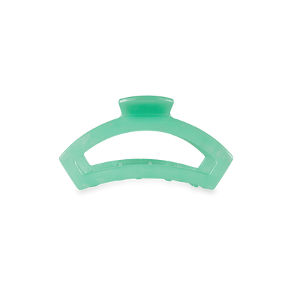 Tiny open claw hair clip in green, photo 2 of 4