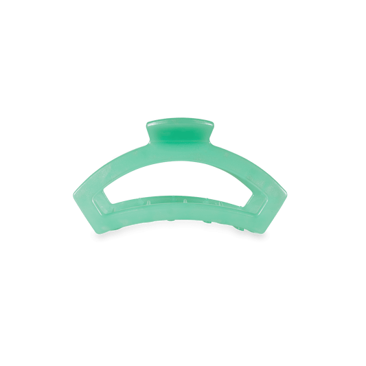 Tiny open claw hair clip in green, photo 2 of 4