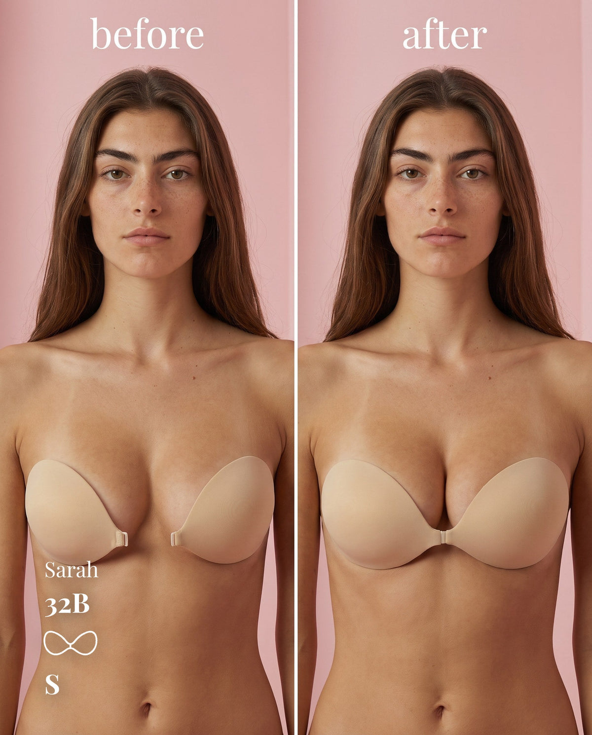 Adhesive backless strapless push-up bra, photo 3 of 17