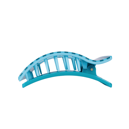 Large blue flat rectangle hair clip, photo 4 of 5