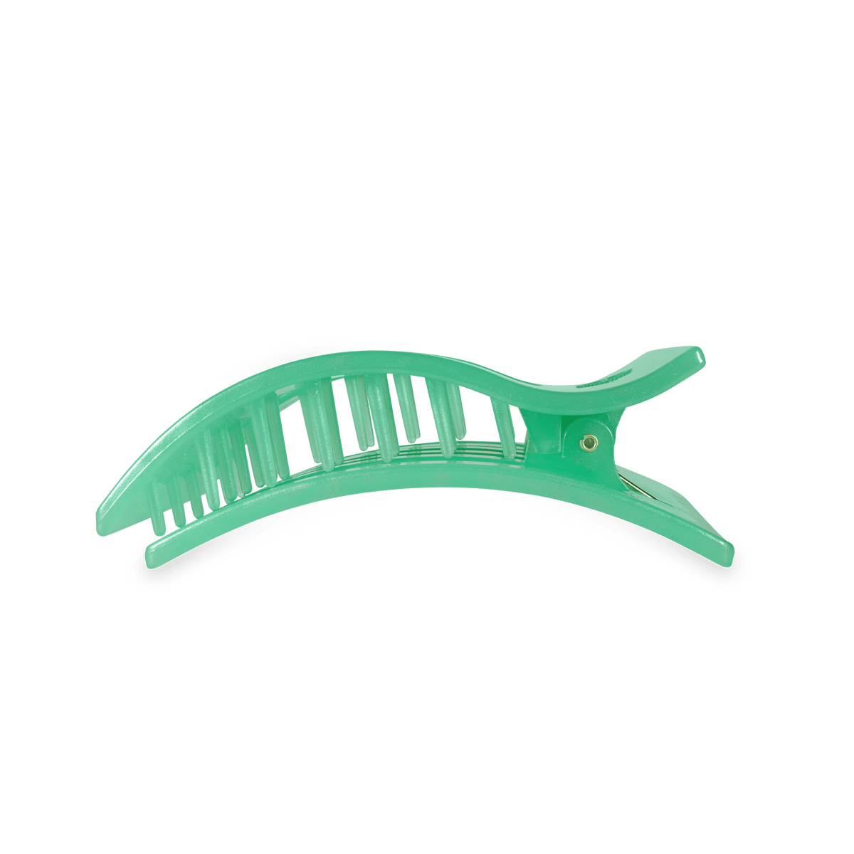 Large green flat rectangle hair clip, photo 4 of 5