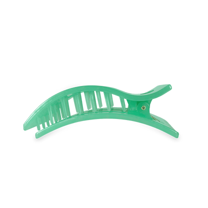 Large green flat rectangle hair clip, photo 4 of 5