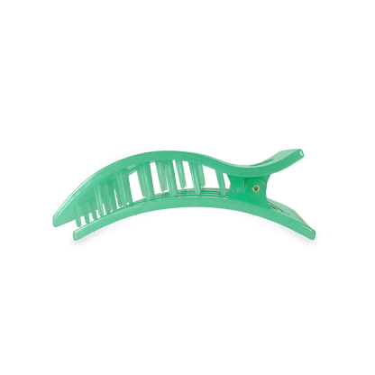 Medium green flat rectangle hair clip, photo 4 of 5