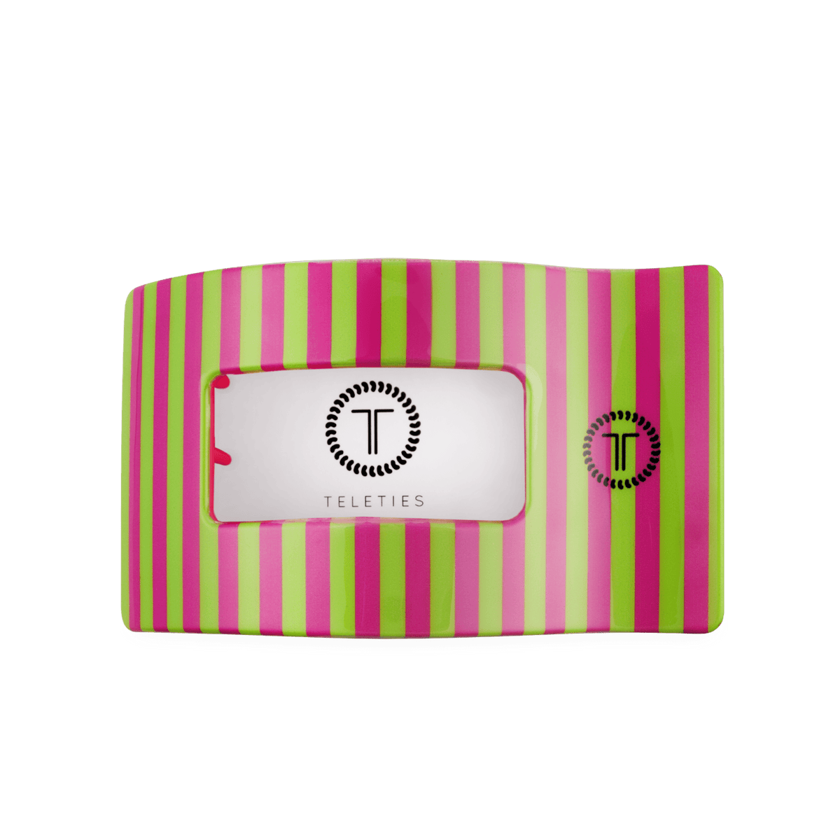 Large pink flat rectangle hair clip, photo 3 of 5