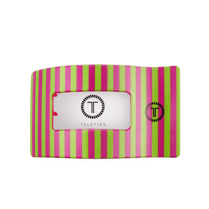 Large pink flat rectangle hair clip, photo 3 of 5