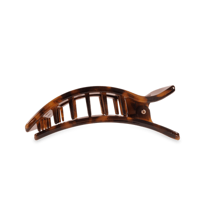 Medium tortoise flat rectangle hair clip, photo 4 of 5