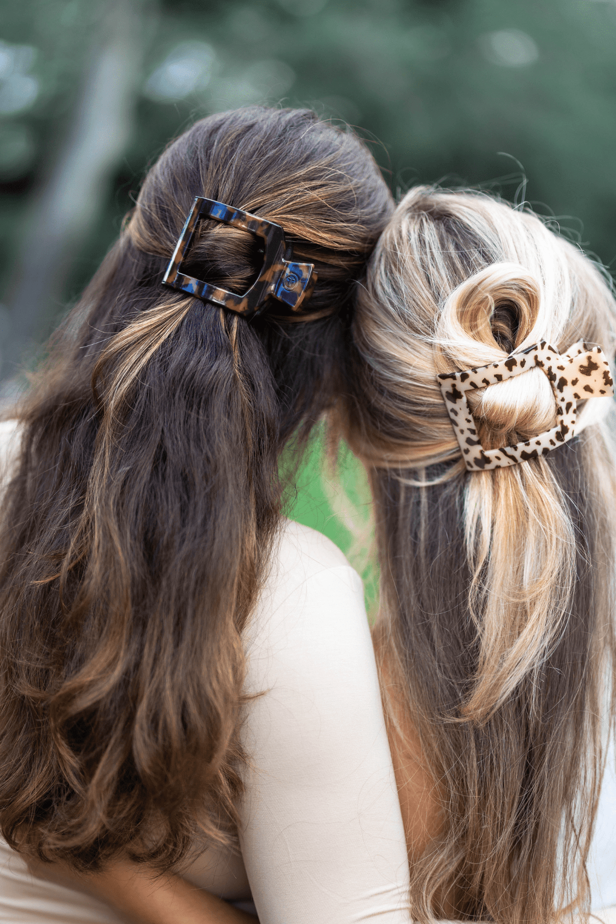 Medium tortoise flat square hair clip, photo 1 of 5