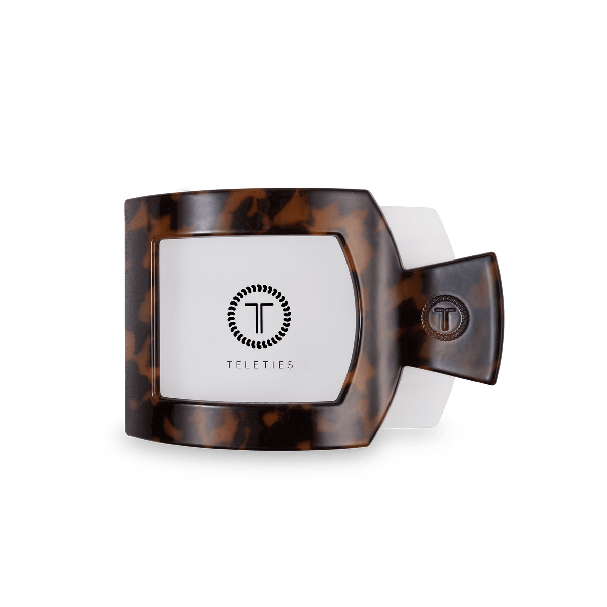 Medium tortoise flat square hair clip, photo 3 of 5